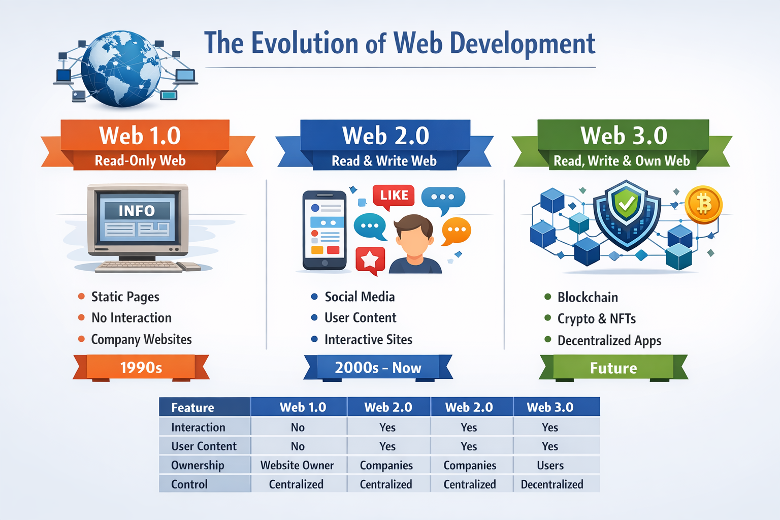 Evolution of the Web Development